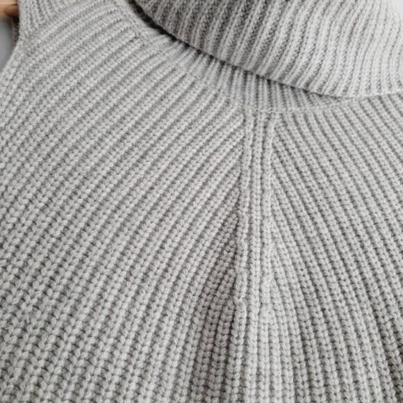 KIT & ACE / Wool Cashmere Open Sides Sleeveless Turtleneck Top ONE SIZE - Picture 5 of 11